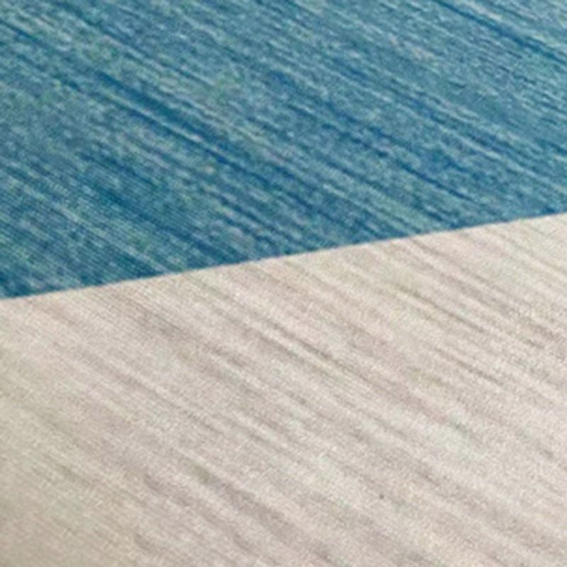 Minimalist Plants Area Carpet Blue Polyester Indoor Rug Anti-Split Rug for Home Decoration