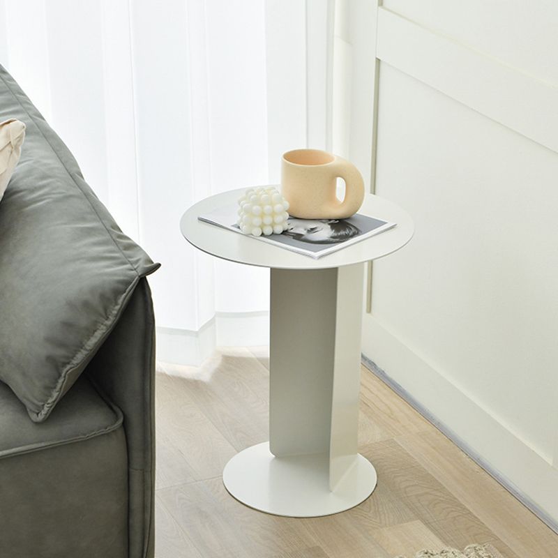 Mid-century Modern Round Side Table 19.68-inch Pedestal End Table