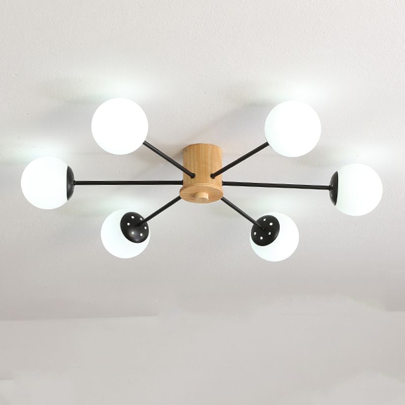 Wooden Ceiling Mount Chandelier Simplicity Style Ceiling Mounted Light