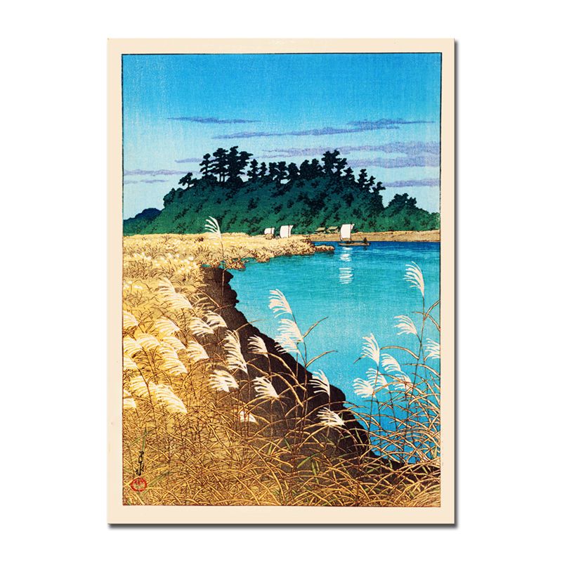 Soft Color Natural Landscape Canvas Textured Contemporary Style Sitting Room Wall Decor