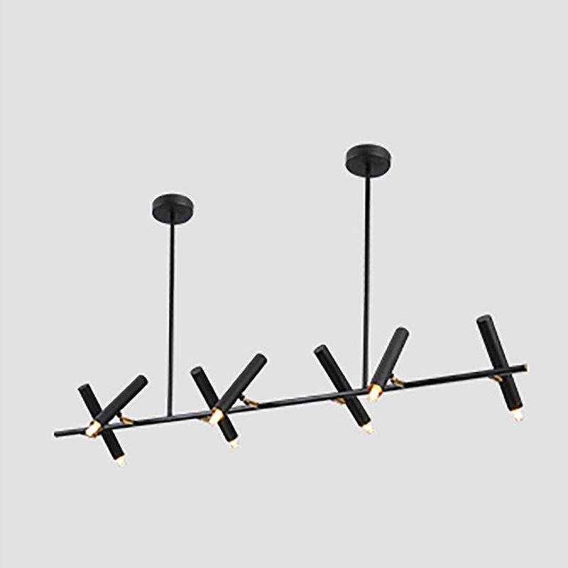 Metal Track Light Modern Multi-Head Linear Island Lighting Fixtures for Restaurant