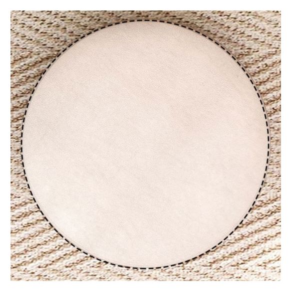 Solid Color Pouf Fabric Round Scratch Resistant Contemporary Pouf Ottoman