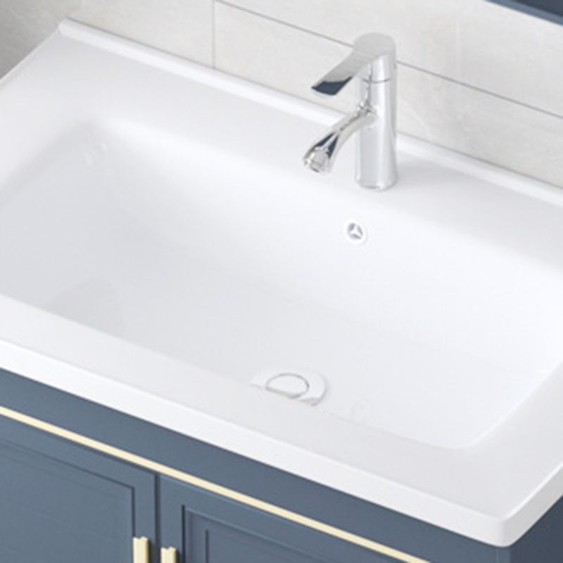 Modern Wall-Mounted Sink Vanity Blue Wall Mount Vanity Cabinet