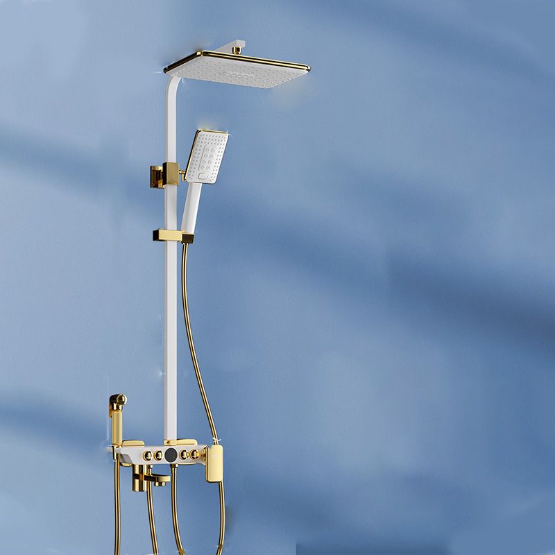 Slide Bar Shower System Adjustable Spray Pattern Shower Head Combo