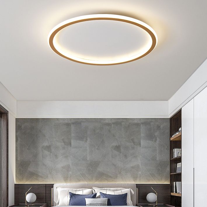 Moderna lampada da soffitto a LED con montaggio a incasso Lampada da soffitto con geometria dorata con metallo