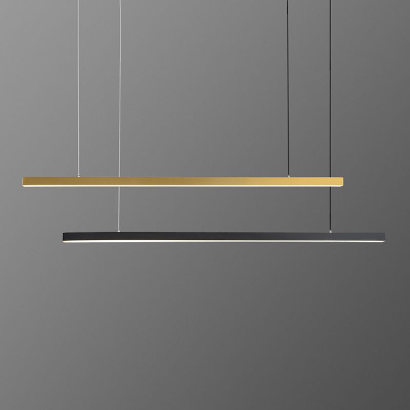 Metal Stick Suspended Lighting Fixture Simplicity LED Hanging Light for Dining Room