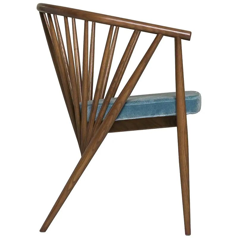 Chaise de salle à manger en bois traditionnel Restaurant Windsor Back Bran coussin
