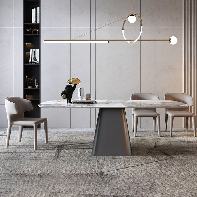 Nordic 1/4/7 Pieces Dining Set Sintered Stone Dining Table with Leather Chairs