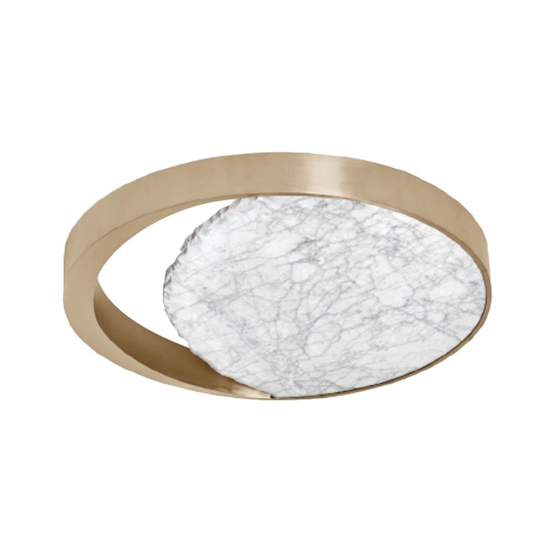 Soporte de iluminación de montaje de LED de oro metálico con diseño de mármol para balcón