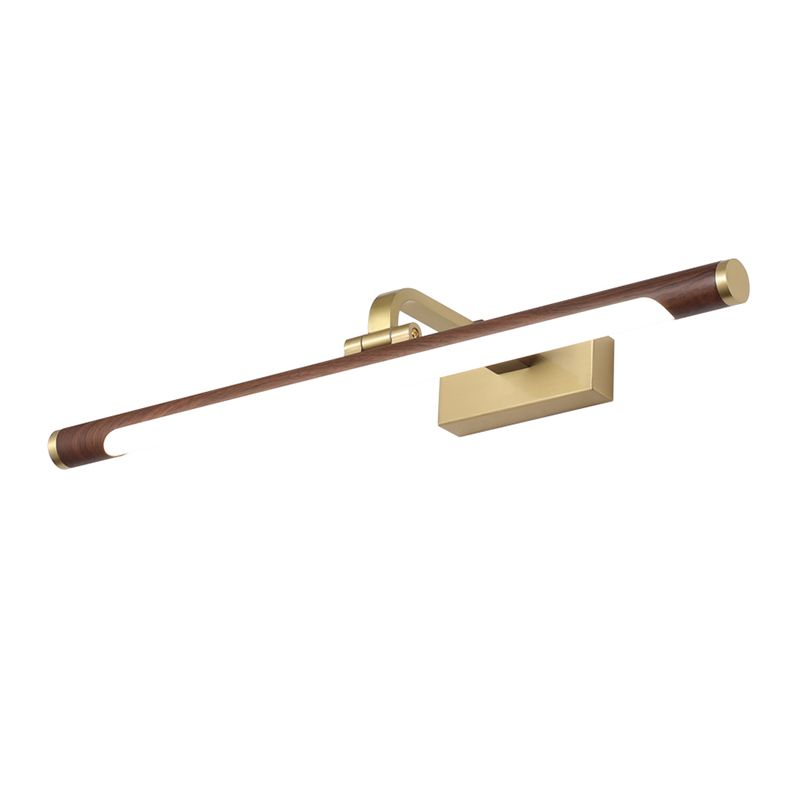 Mount mural linéaire moderne LAMPE MUR MUR-LUMIÈRE DE BOIS 1 LIGHT pour la salle de bain