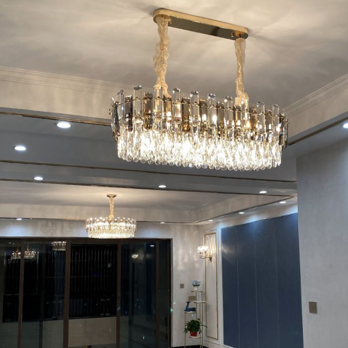 Contemporary Pendant Lights for Kitchen Island Linear Island Lighting in Gold