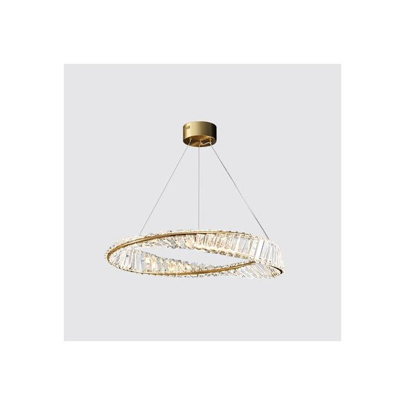 Light Luxury Style LED Pendant Chandelier Light Crystal Ceiling Pendant Light