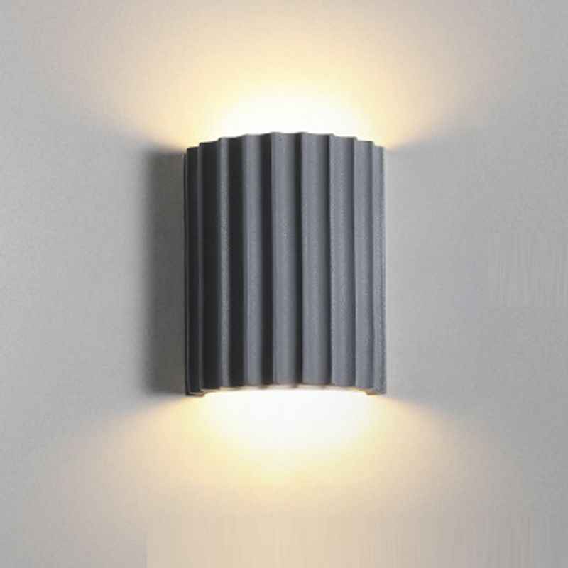 Half-Cylinder Wall Sconce Lighting Modern Style Metal 2 Lights Wall Washer Sconce