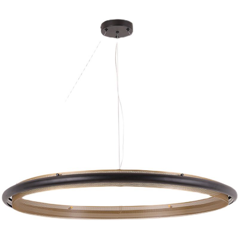 1-Light Ring Hanging Ceiling Light Metal Modern Style Chandelier Lighting Fixtures
