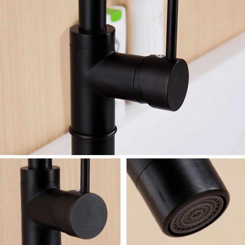 Floor Mounted Copper Bathroom Tub Faucet Set Freestanding High Arc Tub Filler Trim