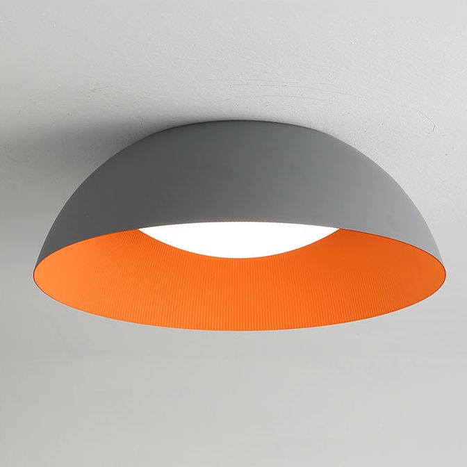 Gris + Orange Dome en forme de plafond LED LEIL