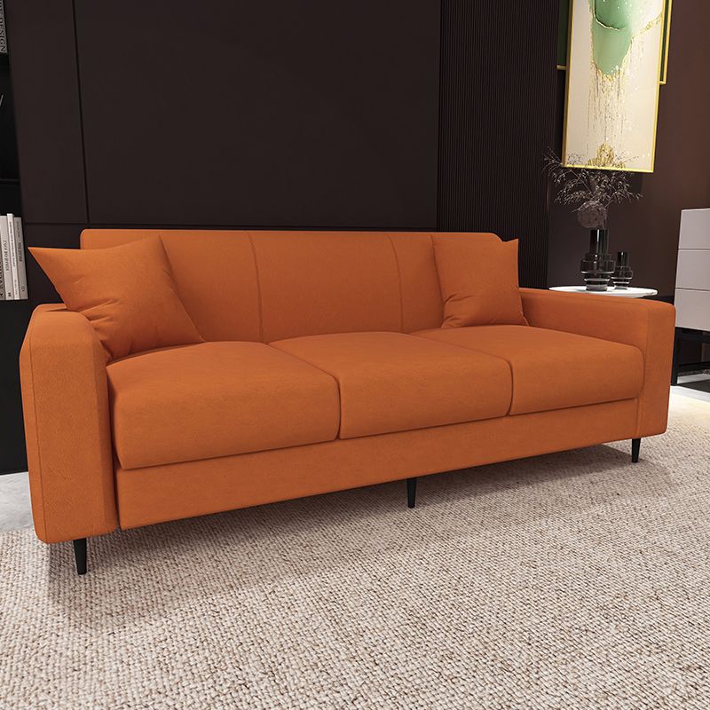 Contemporary Cotton Blend Standard Cushions Square Arm Settee Bench