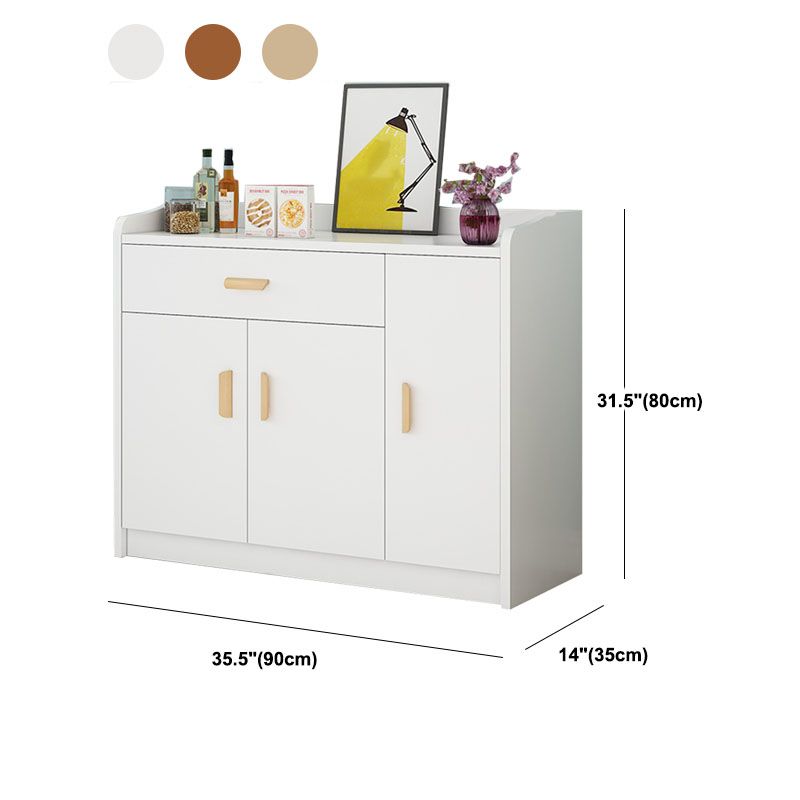 Contemporary Combo Dresser Wooden Bedroom Storage Chest Dresser with Drawers and Doors