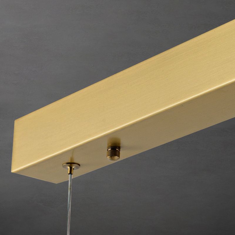 Lámparas lineales de lámparas de luz de cobre de estilo simple lámparas colgantes de restaurantes lineales de 1 luces