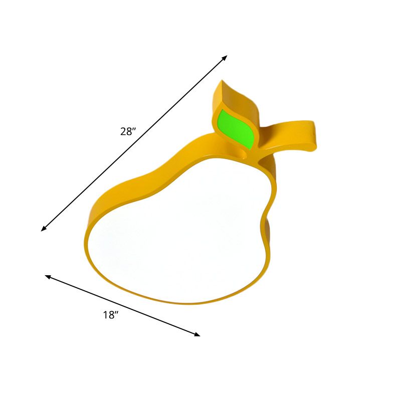 Creative Led Light Fixture with Acrylic Shade White Grape/Banana/Apple Flush Mount Lighting