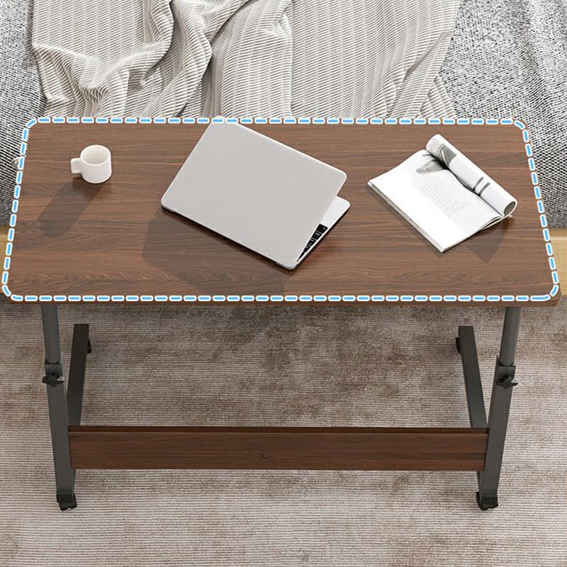 Modernistic Rectangular Corner Table 4 Legs Metal Side End Table with Storage