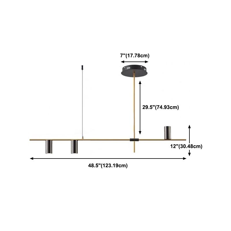 Modern Geometric Island Pendant Lights Metal Multiple-Light Island Pendant Lighting