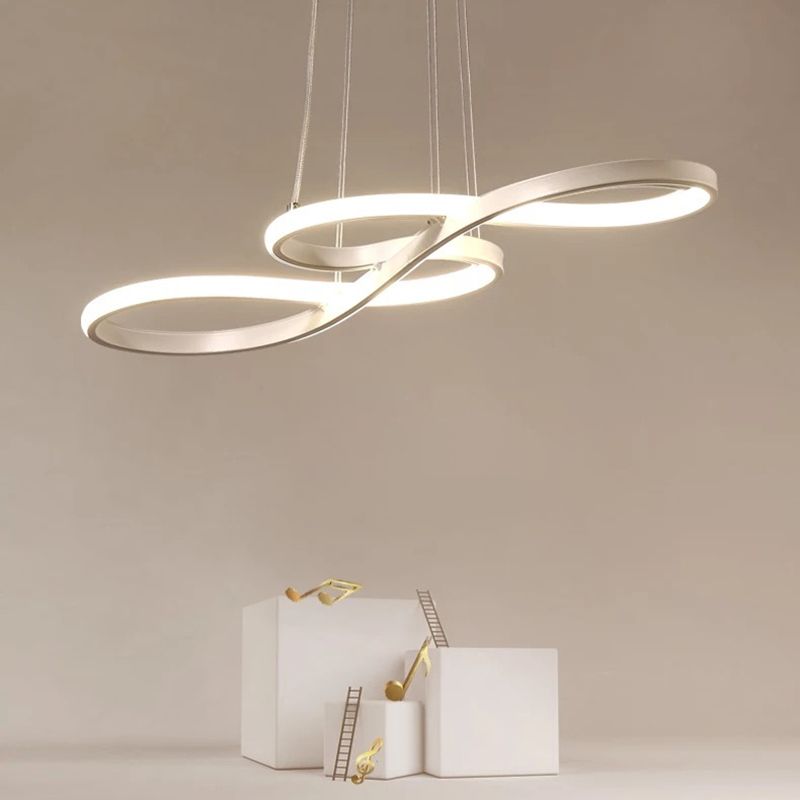 Moderne eenvoud LED hanglamp aluminium lineaire hangende lamp met acryl schaduw