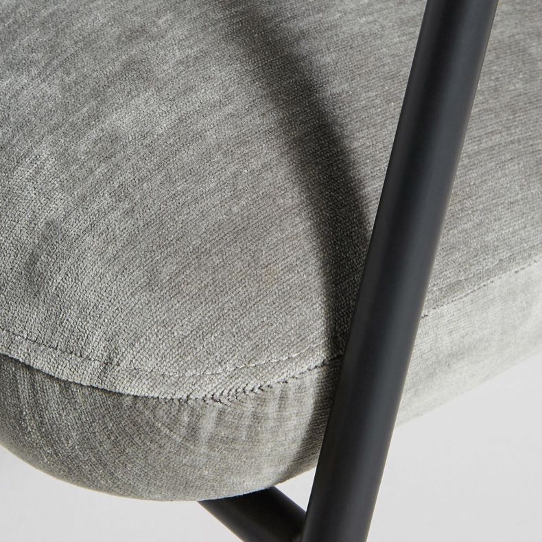 Silla interior contemporánea del brazo del metal Silla trasera abierta de la tela mate