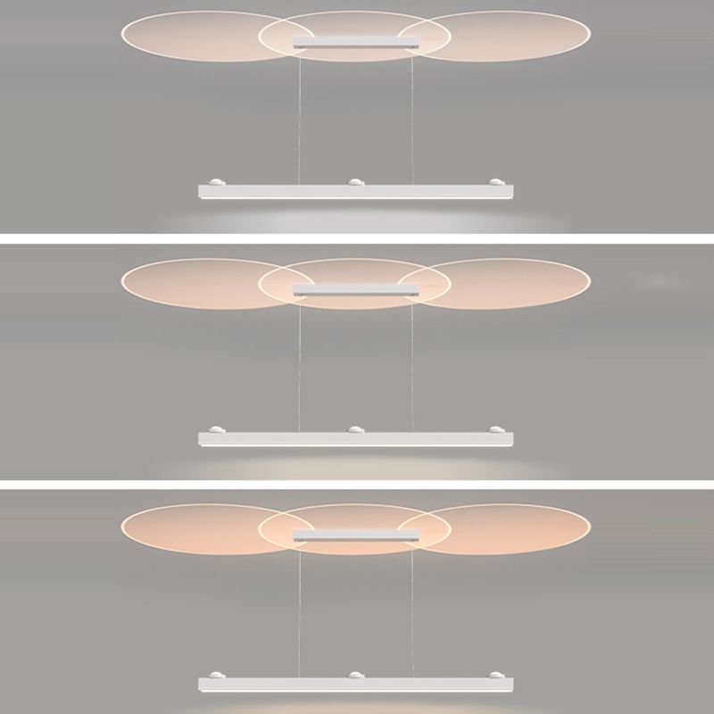 Single White/Black Modern Ceiling Light LED Island Lighting for Dining Room