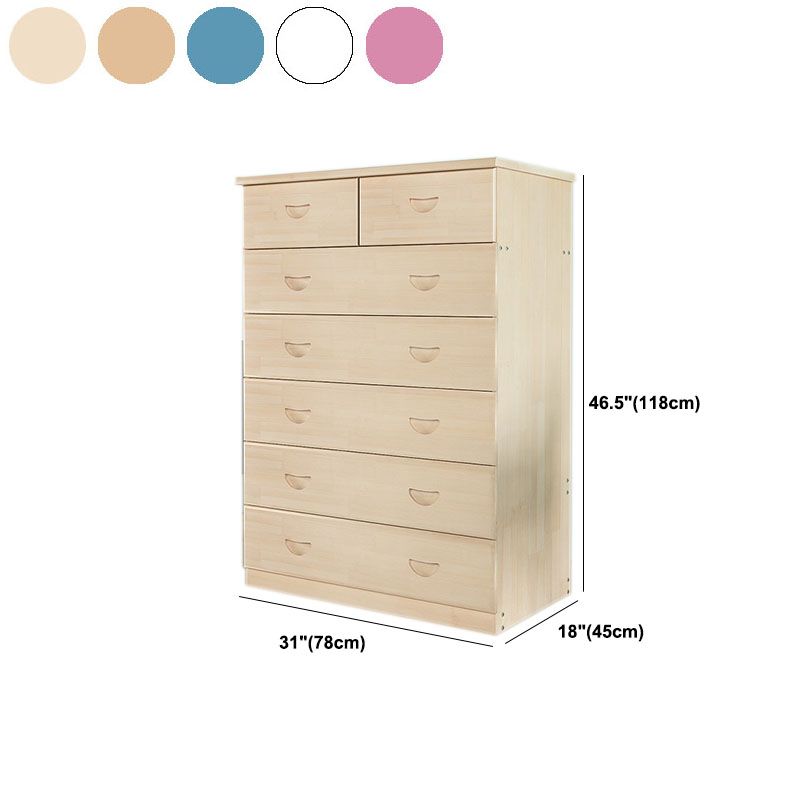 Modern Solid Wood Storage Chest Dresser Vertical Chest Without Mirror