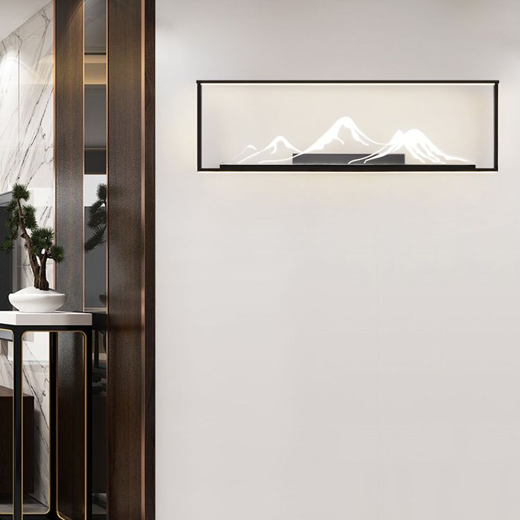 Metal quadrato a forma di parete sconce moderna stile 2 luci a parete luce montata