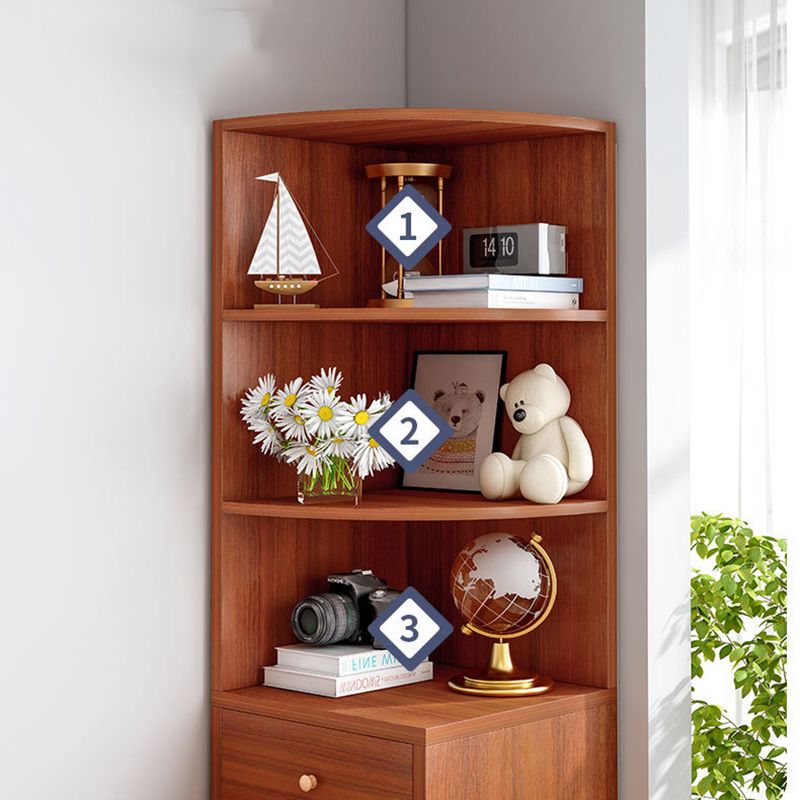Closed Wooden Bookcase Modern Minimalist Home Study Corner Bookshelf