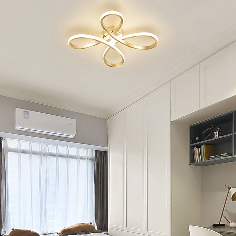 Plafonnier en métal Style nordique LED doré proche de l'éclairage de plafond