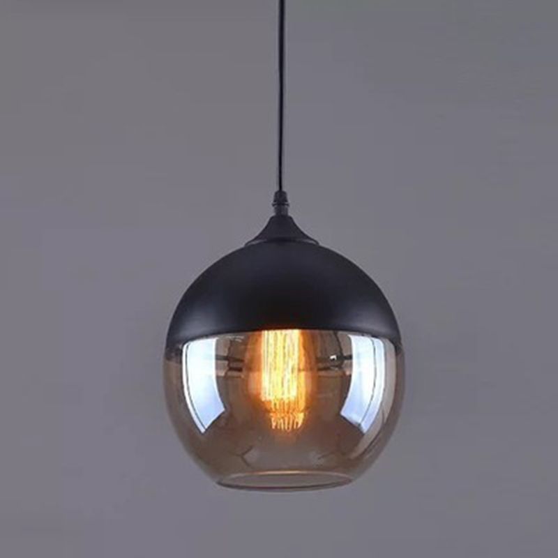 1 Light Pendant Light Fixture Industrial Glass Hanging Pendant Lights for Restaurant