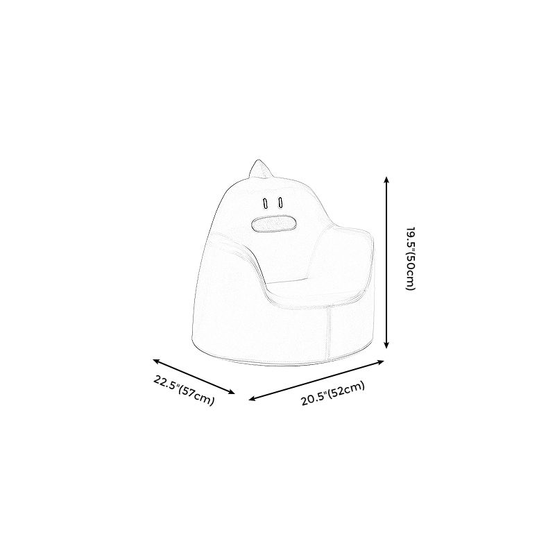 PU Arms Included Barrel Accent Chair with Fixed Back, Flared Arms for Living Room