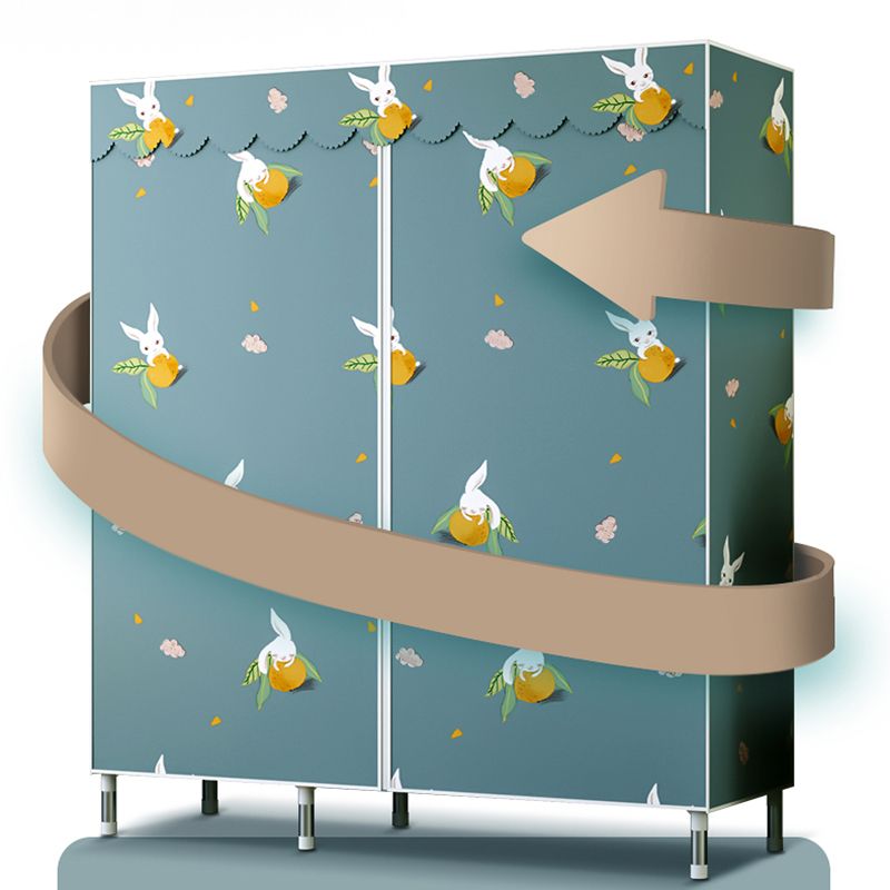 Contemporary Style Wardrobe Metal 1-Door Wardrobe Closet for Home