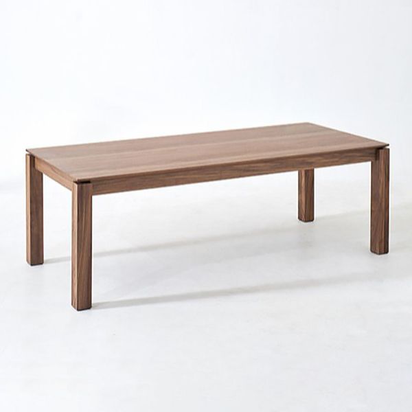 Rectangle Pine Wood Dining Table Industrial Kitchen Table with 4 Legs