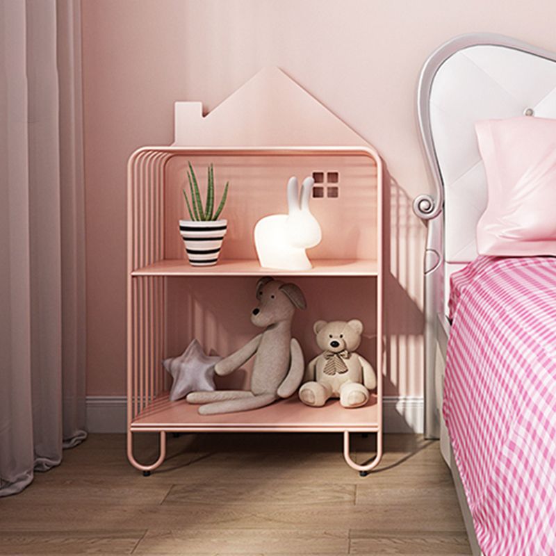 Scandinavian Metal Bookshelf Metal Standard Open Back Bookcase