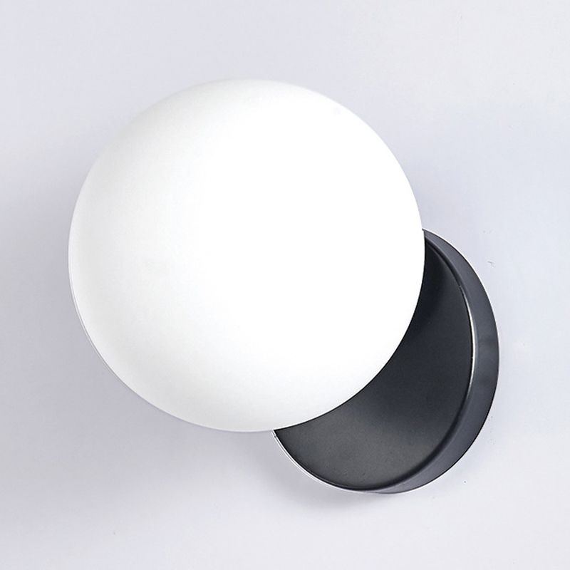 Glass Spherical Shape Wall Lights Modern Style 1 Light Wall Mount Fixture for Living Room