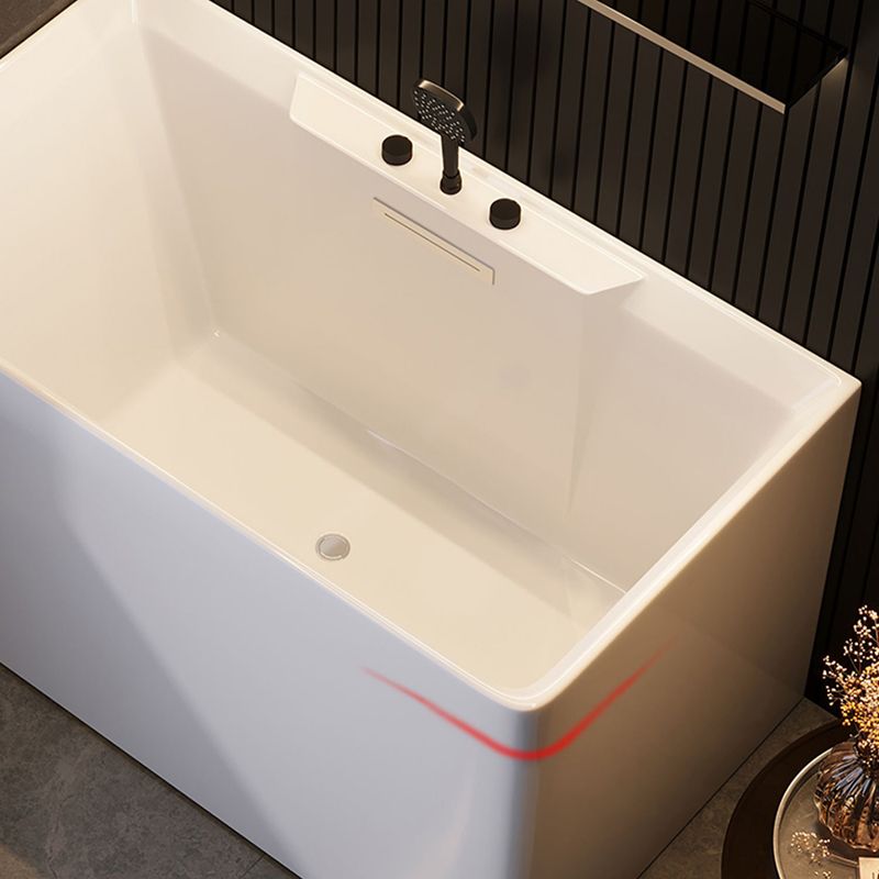 Contemporary Whirlpool / Soaking Bathtub Acrylic Rectangle Back to Wall Bathtub
