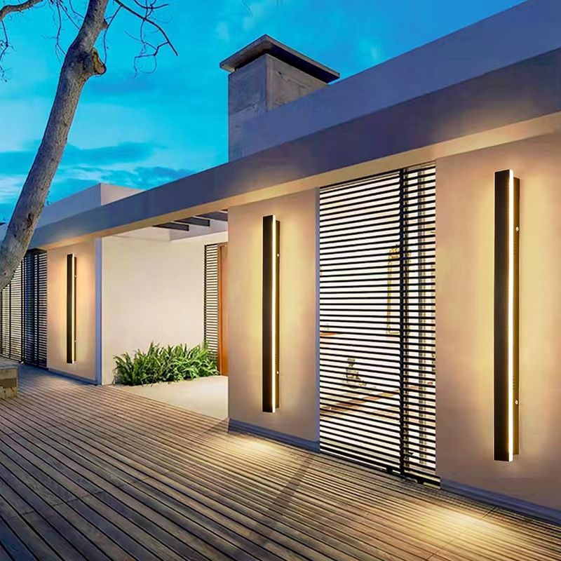 LED Wall Lamp Modern Waterproof Wall Mount Lamp with Acrylic Shade for Garden