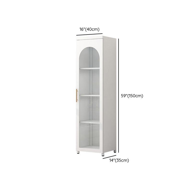Scandinavian Metal Bookshelf Standard Closed Back Bookcase with Cabinets