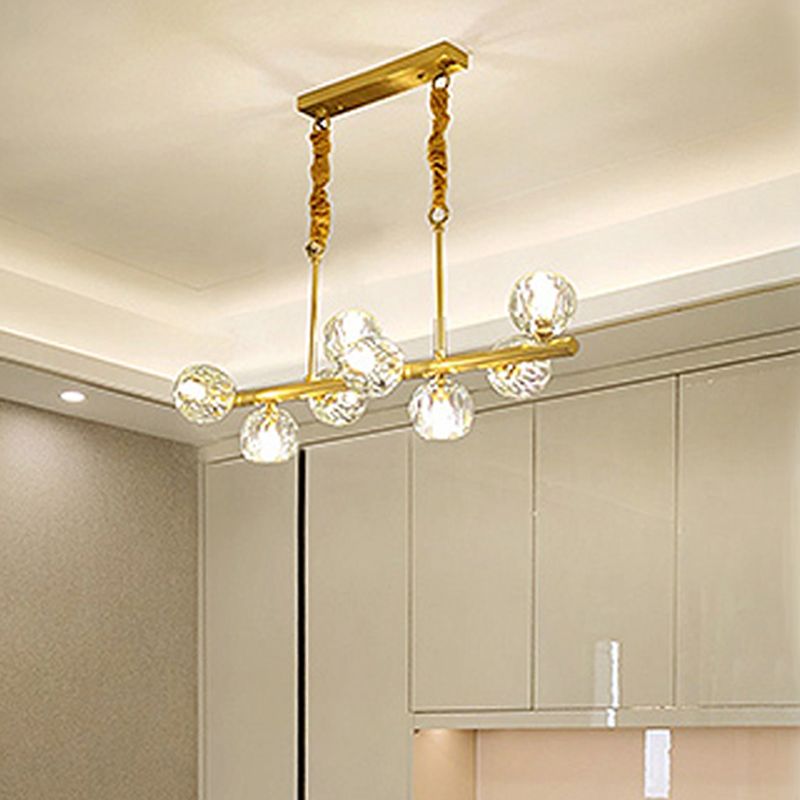 Modern Style Dining Pendant Light Crystal Shade Chandelier Lamp Fixture for Kitchen