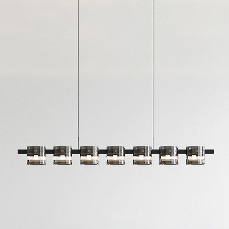 Nordic LED Island Lighting Fixture Simple Glass Pendant Light for Dining Room