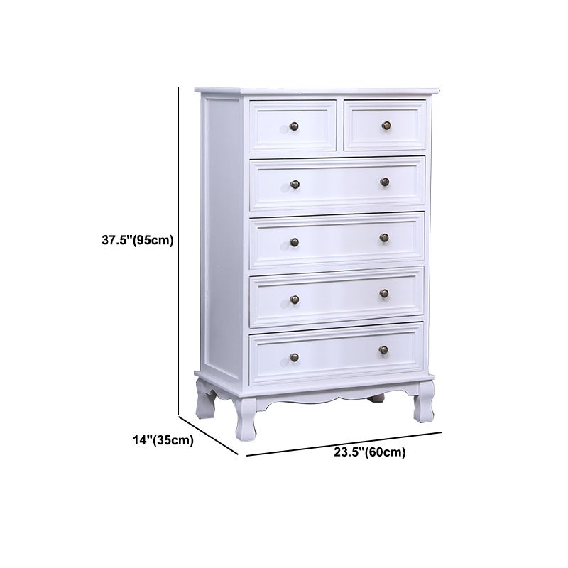 14" D Solid Wood Storage Chest Traditional Vertical Lingerie Chest with Drawers