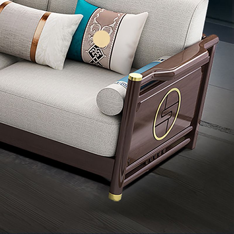 33"H Contemporary Sectional Sofa Fabric Sectional with Bostol Pillows