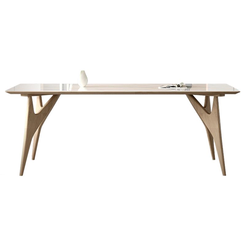 Contemporary Style 1/2/5/7 Pieces Dining Chairs Set Rectangle Stone Furniture in White