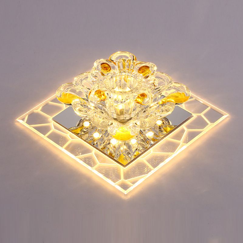 Mini luz de techo de los pasillos del pasillo de la luz de techo de cristal del estilo moderno LED con el diámetro del agujero 2-4.3"