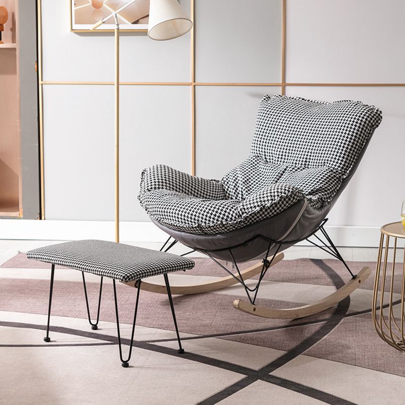 Modern Glider Chair Ottoman Rocking Chair with Removable Cushions