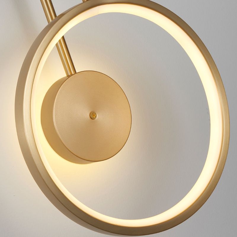 Post-Modern Wall Sconce Copper LED Sconce Lighting for Bedroom